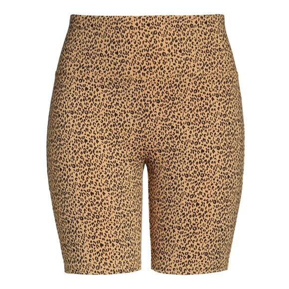 BP. Nordstrom Women Animal Print Knit High Waist Bike Leggings Shorts Size S - Picture 2 of 2
